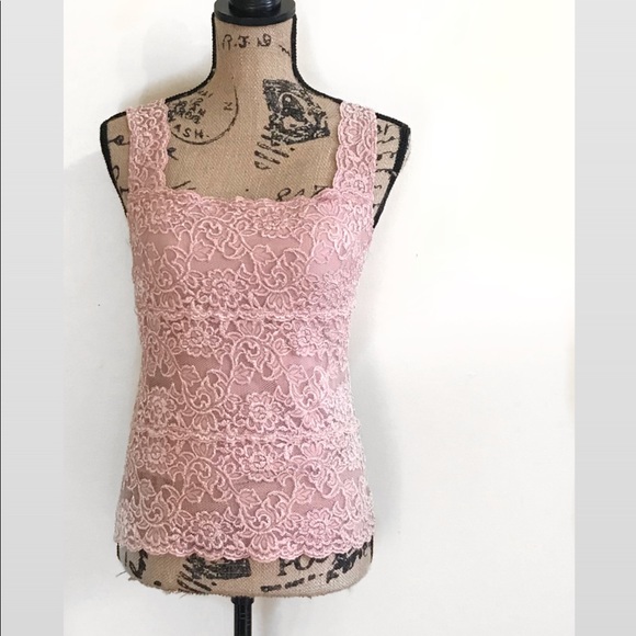 Hanky Panky Tops - HANKY PANKY- Blush Lace Cami